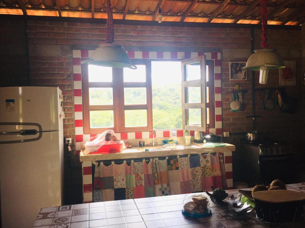 Chale Com Vista Privilegiada Piloes Bagian luar foto